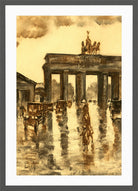 View of the Brandenburg Gate (c. 1925) by Lesser Ury — dark grey frame