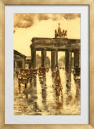 View of the Brandenburg Gate (c. 1925) by Lesser Ury — gold frame