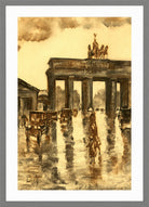 View of the Brandenburg Gate (c. 1925) by Lesser Ury — light grey frame