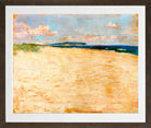 View towards the Chalk Cliffs of Rügen (1894) by Lesser Ury — brown frame