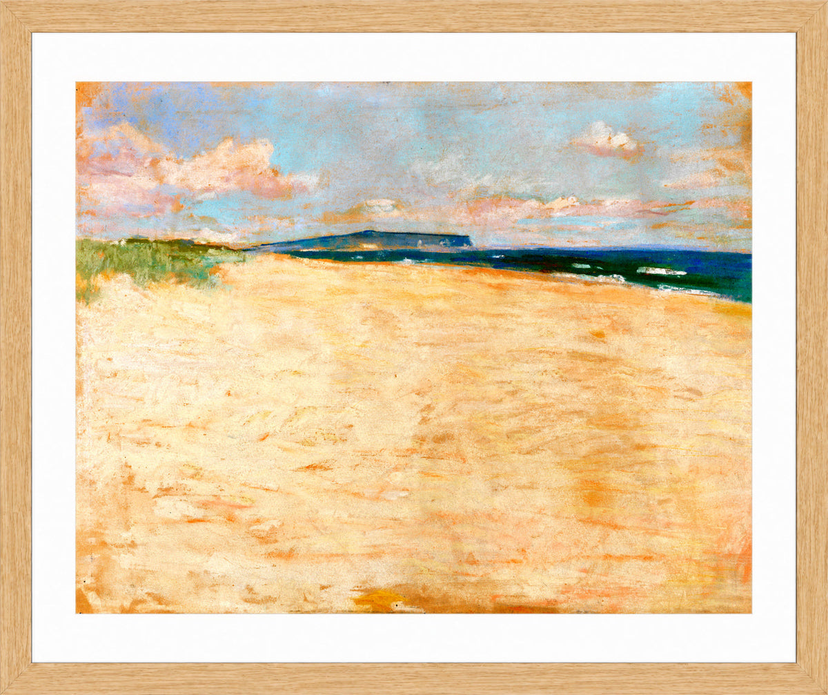 View towards the Chalk Cliffs of Rügen (1894) by Lesser Ury — oak frame