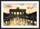 Brandenburg Gate from Pariser Platz (1928) by Lesser Ury — black frame