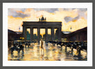 Brandenburg Gate from Pariser Platz (1928) by Lesser Ury — dark grey frame