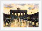 Brandenburg Gate from Pariser Platz (1928) by Lesser Ury — white frame