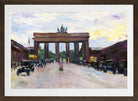 Brandenburg Gate Viewed from Pariser Platz (before 1928) by Lesser Ury — brown frame