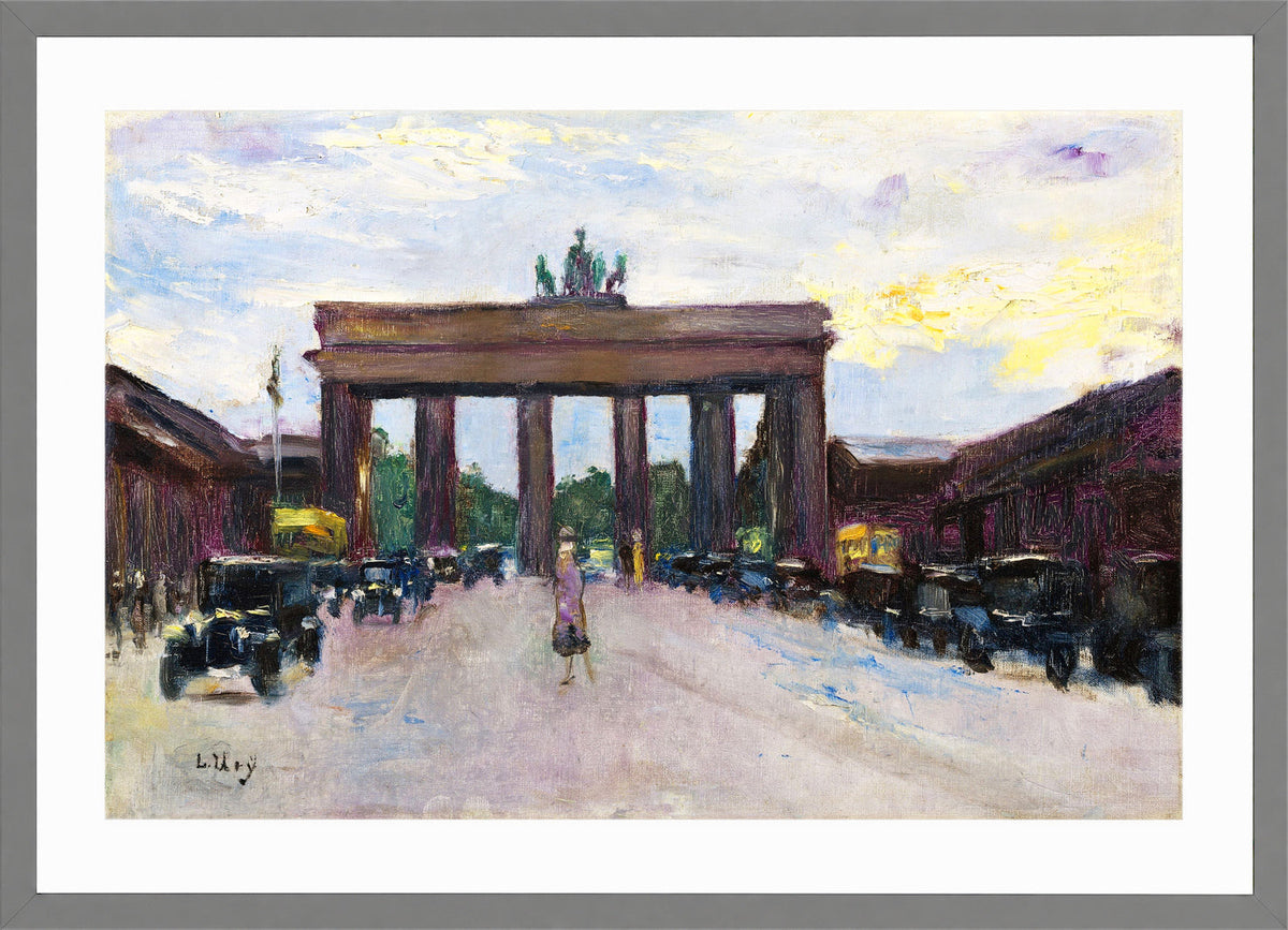 Brandenburg Gate Viewed from Pariser Platz (before 1928) by Lesser Ury — light grey frame