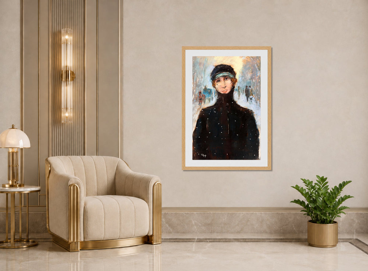 Lady in the Snow (1919) by Lesser Ury — art deco roomset