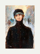 Lady in the Snow (1919) by Lesser Ury — rolled canvas