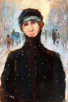 Lady in the Snow (1919) by Lesser Ury — unframed