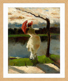 Lady with a Parasol on the Banks of the Loire (1882) by Lesser Ury — oak frame