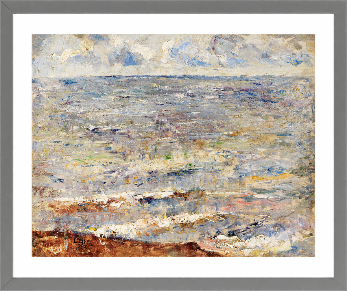 The Sea (1889) by Lesser Ury — light grey frame
