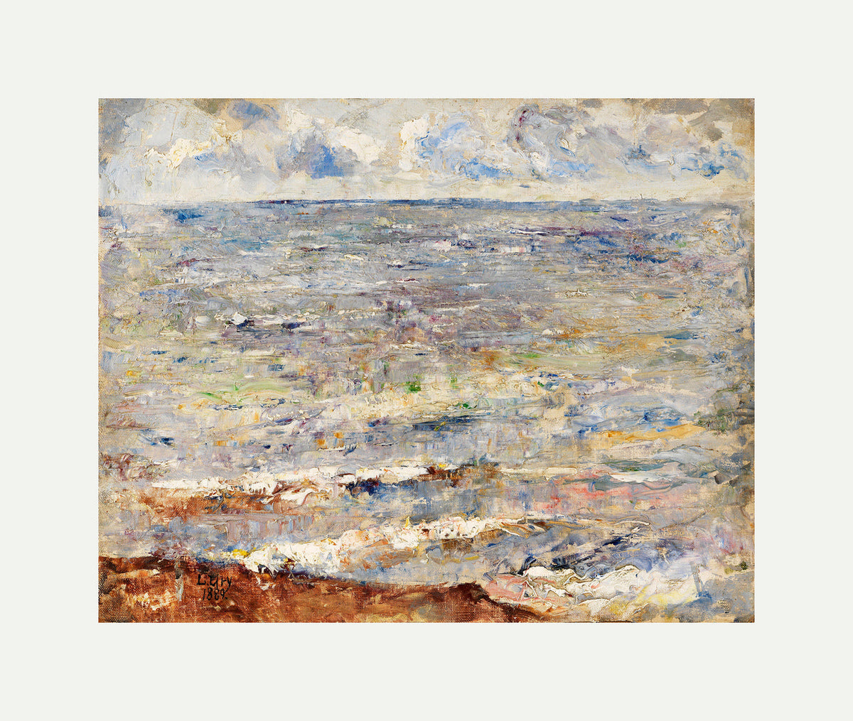 The Sea (1889) by Lesser Ury — rolled canvas