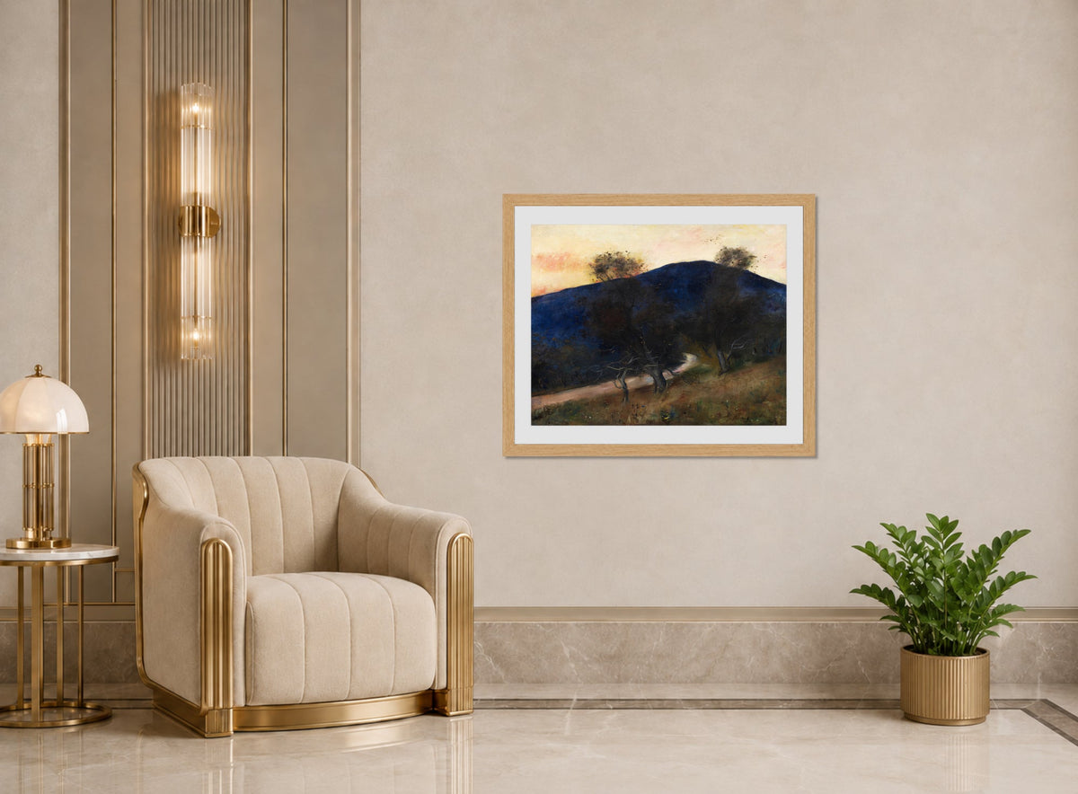 The Blue Mountain (1900–1910) by Lesser Ury — art deco roomset