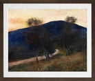 The Blue Mountain (1900–1910) by Lesser Ury — brown frame