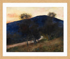 The Blue Mountain (1900–1910) by Lesser Ury — oak frame