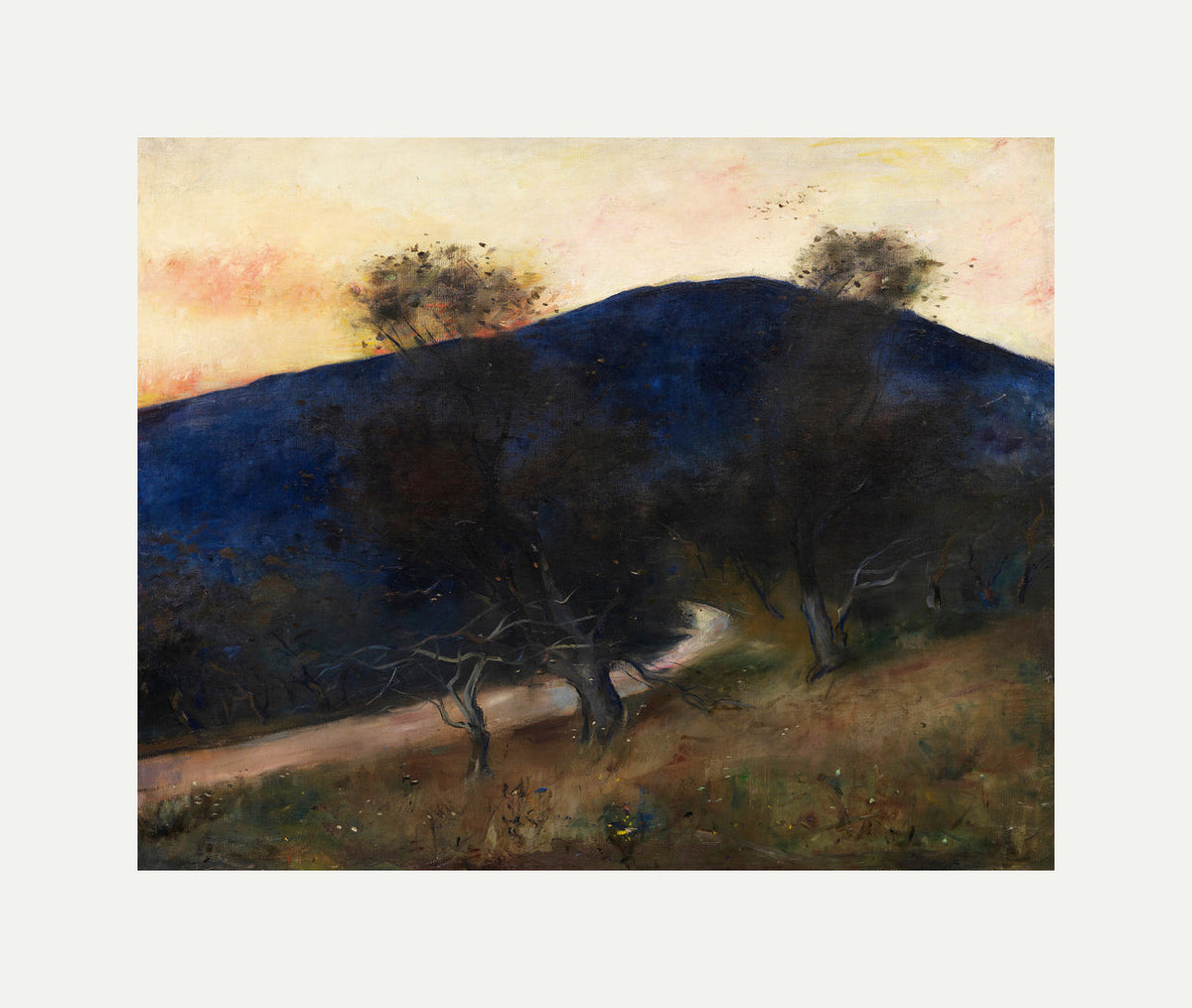 The Blue Mountain (1900–1910) by Lesser Ury — rolled canvas
