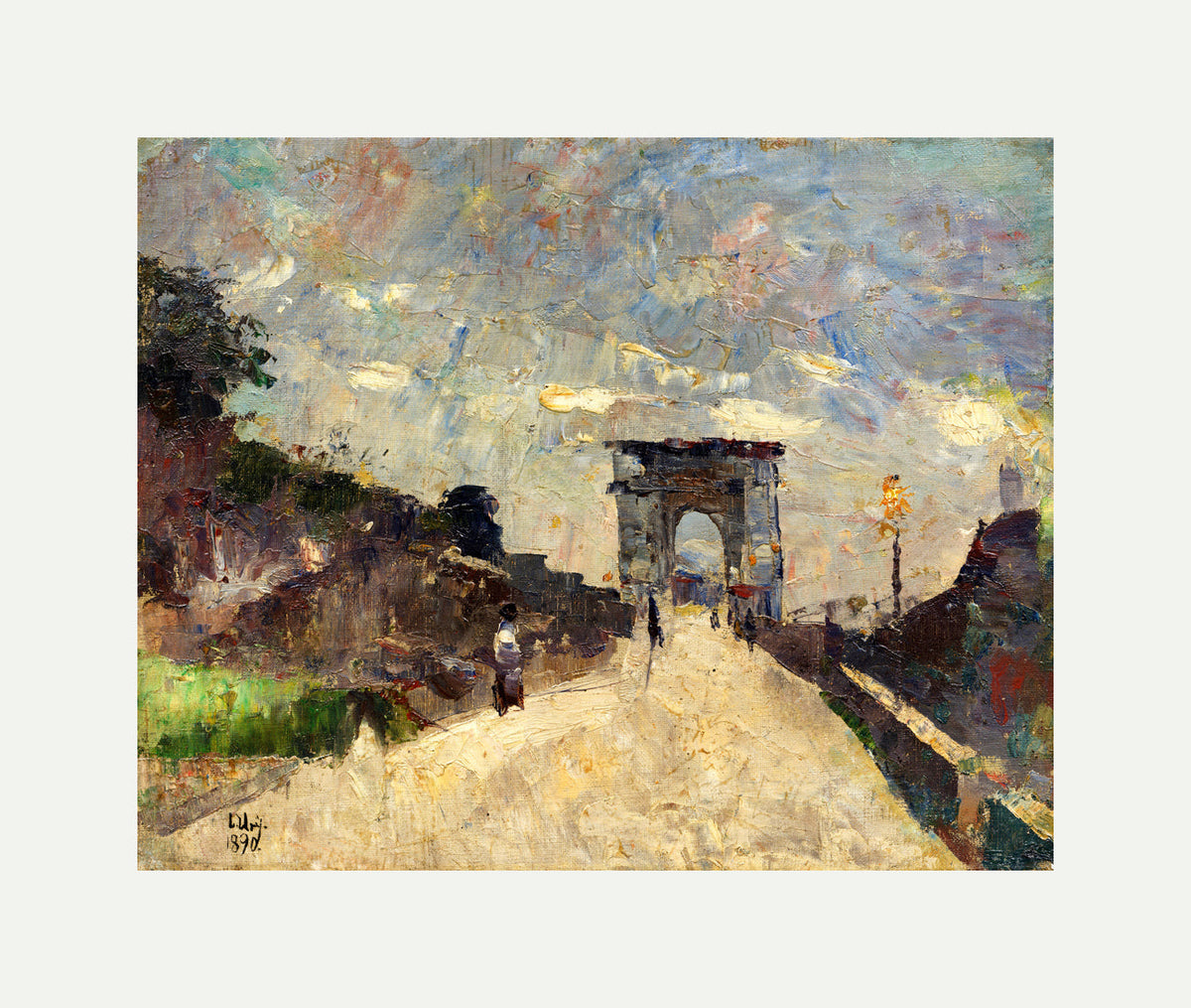 The Arch of Titus, Rome (1890) by Lesser Ury — rolled canvas
