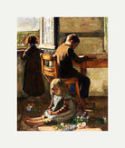 The Siblings, Interior with Children (1883) by Lesser Ury — rolled canvas