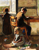 The Siblings, Interior with Children (1883) by Lesser Ury — unframed