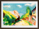 Village Street (1910) by Lesser Ury — brown frame