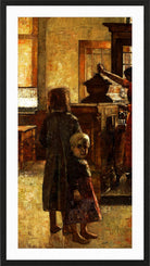 Flemish Tavern (1884) by Lesser Ury — black frame