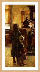 Flemish Tavern (1884) by Lesser Ury — oak frame
