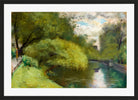 Footbridge on the Landwehr Canal, Berlin (1920s) by Lesser Ury — black frame