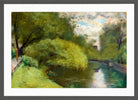 Footbridge on the Landwehr Canal, Berlin (1920s) by Lesser Ury — dark grey frame