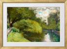 Footbridge on the Landwehr Canal, Berlin (1920s) by Lesser Ury — gold frame