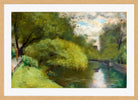 Footbridge on the Landwehr Canal, Berlin (1920s) by Lesser Ury — oak frame