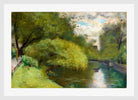 Footbridge on the Landwehr Canal, Berlin (1920s) by Lesser Ury — white frame
