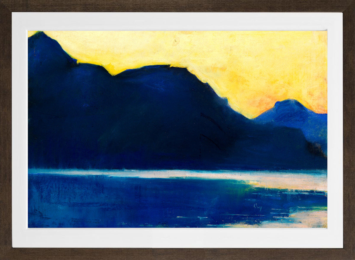 Lake Garda (1890) by Lesser Ury — brown frame
