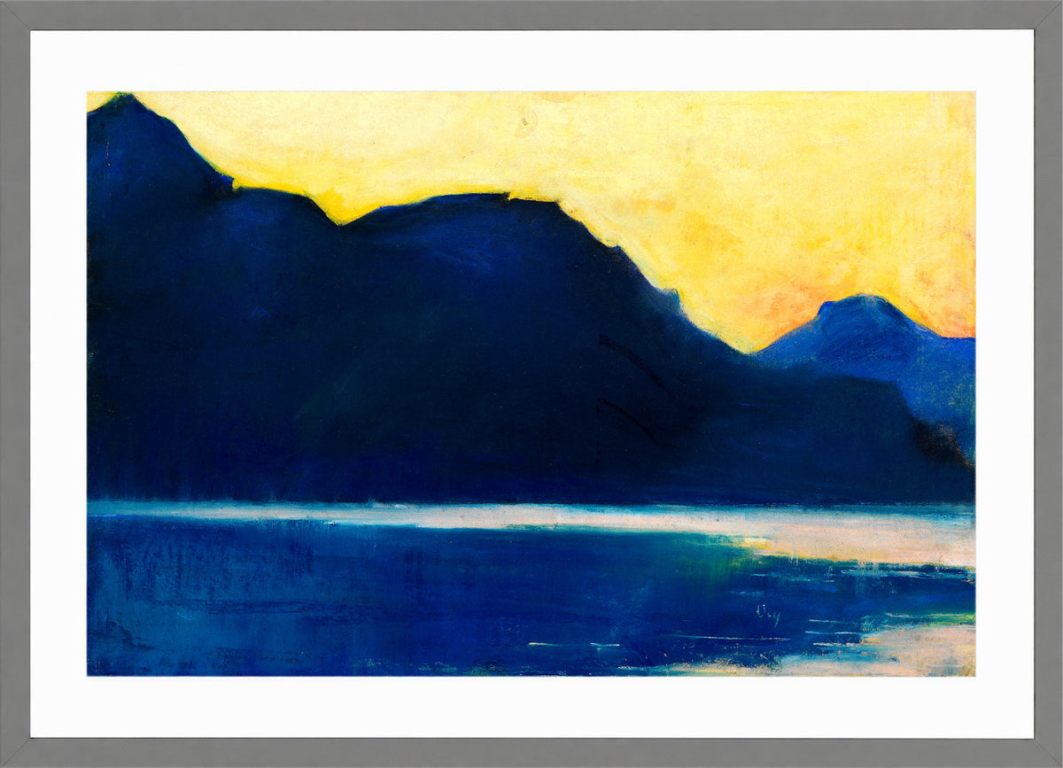 Lake Garda (1890) by Lesser Ury — light grey frame