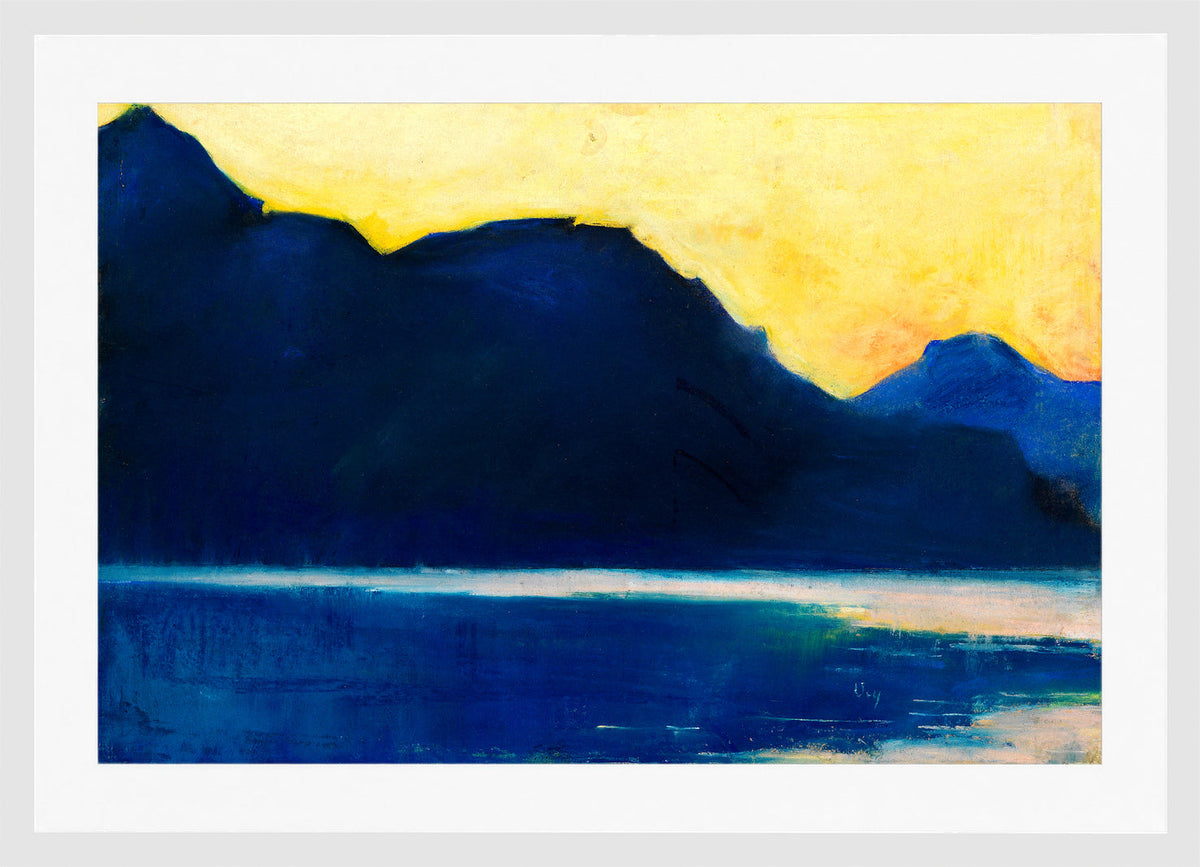 Lake Garda (1890) by Lesser Ury — white frame