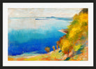 Lake Garda at Gardone (1900) by Lesser Ury — black frame