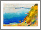 Lake Garda at Gardone (1900) by Lesser Ury — light grey frame