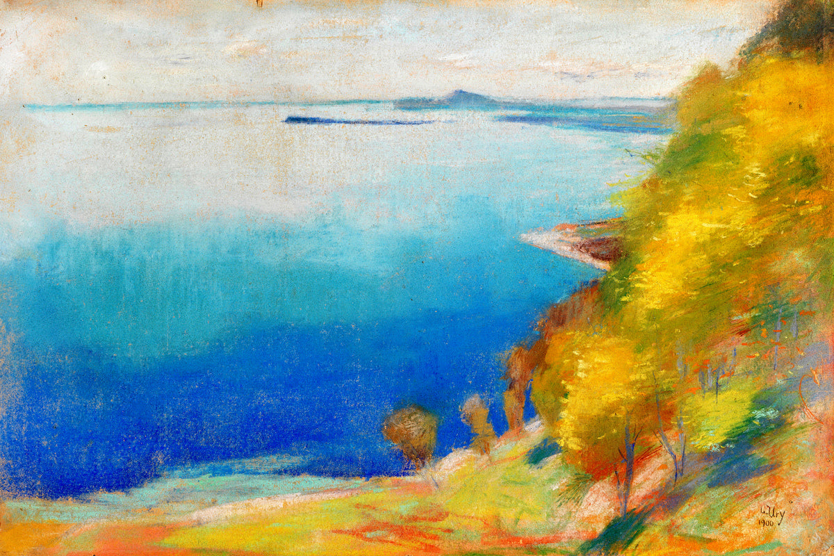 Lake Garda at Gardone (1900) by Lesser Ury — unframed