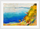 Lake Garda at Gardone (1900) by Lesser Ury — white frame