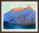 Lake Garda with a View of Monte Baldo (1890) by Lesser Ury — brown frame
