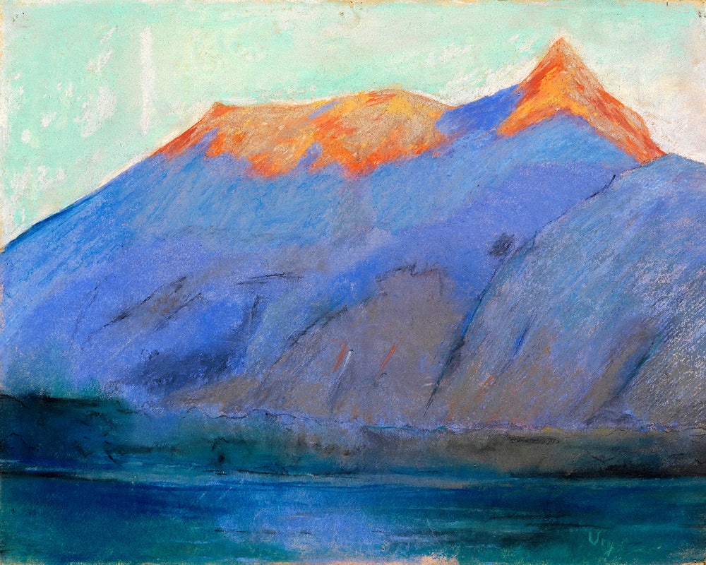 Lake Garda with a View of Monte Baldo (1890) by Lesser Ury — unframed