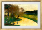 Autumn Stream in Evening Light, Thuringia (c. 1900–1910) by Lesser Ury — gold frame