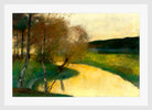 Autumn Stream in Evening Light, Thuringia (c. 1900–1910) by Lesser Ury — white frame
