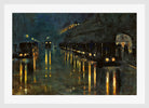 Bülowstrasse Elevated Railway Station at Night (1922) by Lesser Ury — white frame