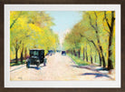 Hofjägerallee in the Berlin Tiergarten (1920s) by Lesser Ury — brown frame
