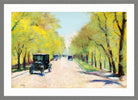 Hofjägerallee in the Berlin Tiergarten (1920s) by Lesser Ury — light grey frame