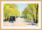 Hofjägerallee in the Berlin Tiergarten (1920s) by Lesser Ury — oak frame