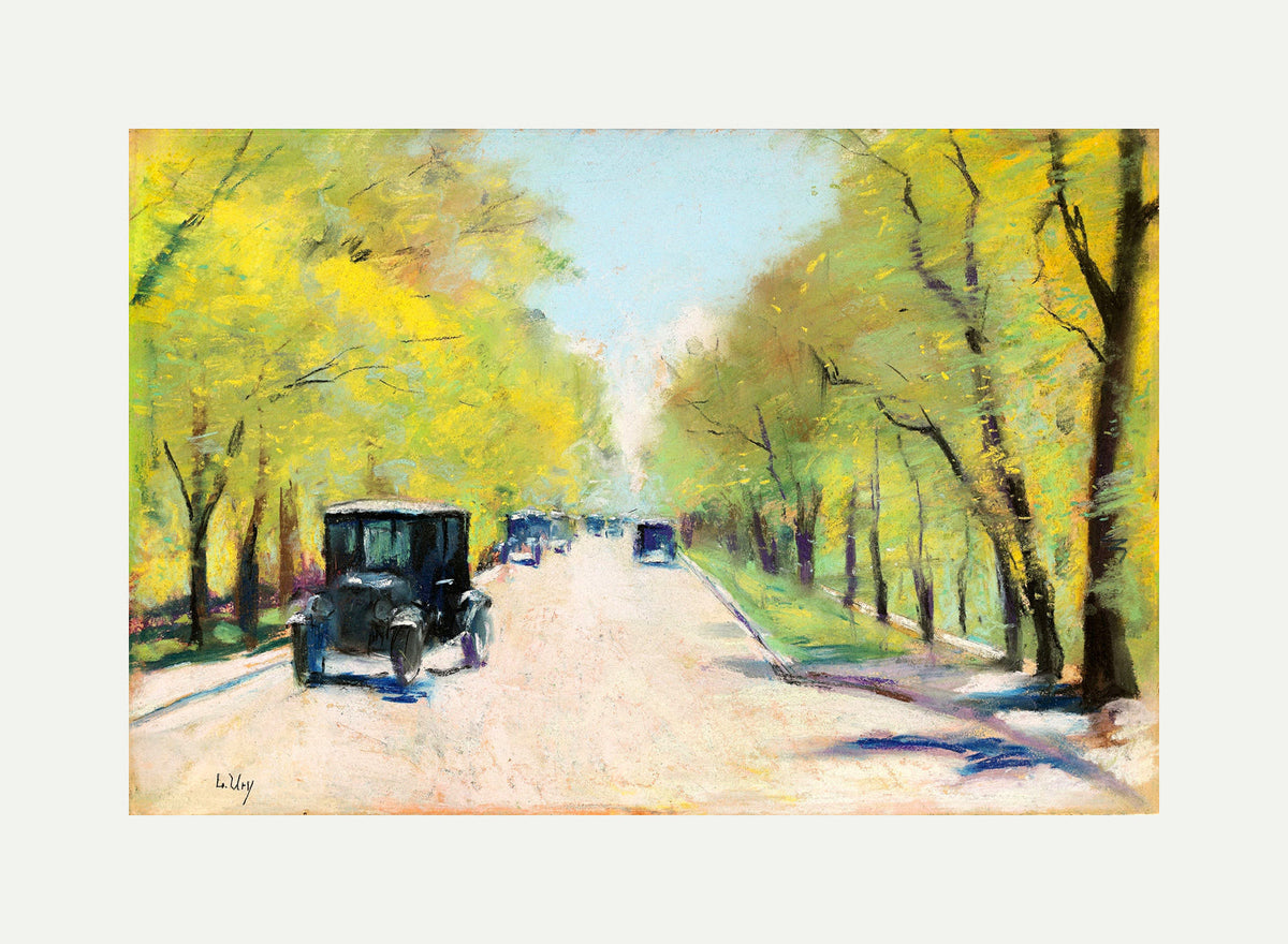 Hofjägerallee in the Berlin Tiergarten (1920s) by Lesser Ury — rolled canvas
