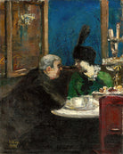 In Café Victoria, Berlin (1904) by Lesser Ury — unframed