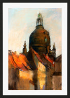 Dome of the Frauenkirche, Dresden (1890–1900) by Lesser Ury — black frame