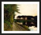 Lake in Brandenburg (c. 1905–1910) by Lesser Ury — black frame